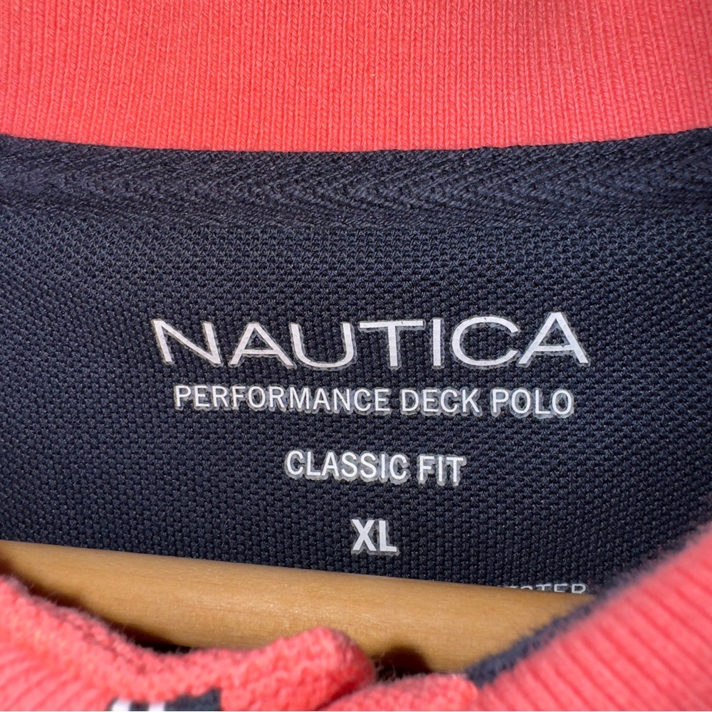 Nautica Men's Performance Deck Polo Shirt XL Coral Classic Fit - Picture 2 of 8